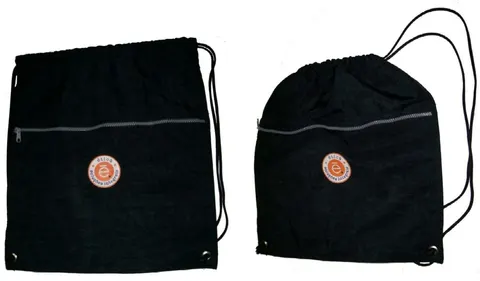 Mochila saco com bolso frontal de zíper, modelo CLU-20