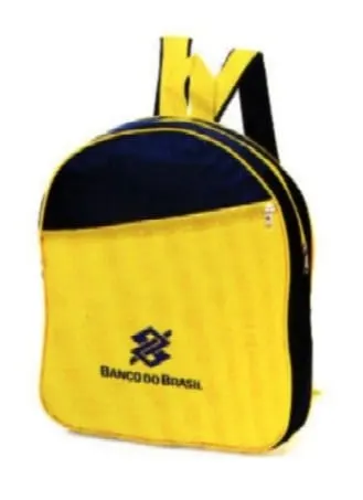 Mochila bicolor com bolso frontal, modelo MOC-07