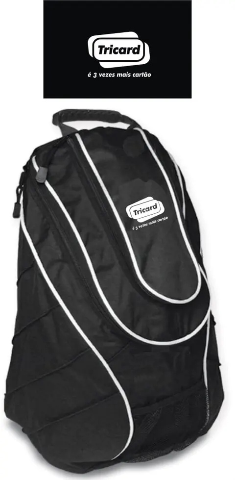Mochila ergonômica com vivo contrastante, modelo MOC-27