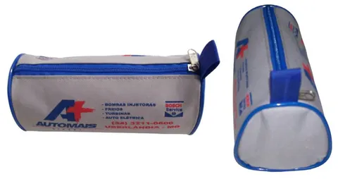 Necessaire cilíndrica com zíper, modelo NEC-12