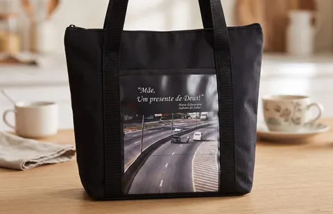 Bolsa de ombro com zíper e visor frontal, modelo SAC-06